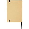 Nelida A5 recycled cardboard hard cover notebook, solid black