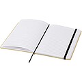Nelida A5 recycled cardboard hard cover notebook, solid black