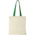 Nevada 100 g/m2 coloured handles cotton tote bag