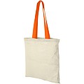 Nevada 100 g/m2 cotton tote bag coloured handles 7L