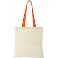 Nevada 100 g/m2 cotton tote bag coloured handles 7L