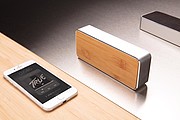 Nevada Bamboo 3W wireless speaker,grey, black