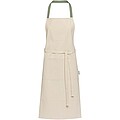 Nia 200 g/m2 recycled cotton apron, heather green