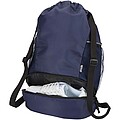 Nomad GRS recycled sports drawstring bag with bottom compartment 18L, navy