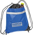 Non-woven gym bag including reflectable stripe