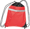 Non-woven gym bag including reflectable stripe