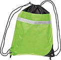 Non-woven gym bag including reflectable stripe