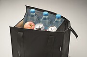 Non woven RPET cooler bag, black