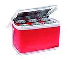 Nonwoven 6 can cooler bag, red