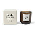 Nordic essence scented candle large, off white, dark brown