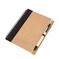 Note book made out of recycled paper/cardboard in a DIN A6 format,colour black
