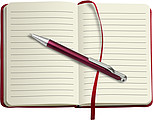 Note book with a soft PU coverRed