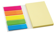 Note-it with plastic adhesive marks