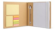Notebook w/ stickynotes & pen, white