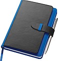 Notebook with business card compartments