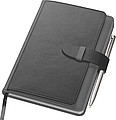 Notebook with business card compartments