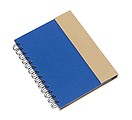 Notebook with lined writing pad and self-adhesive stickers,colour blue, nature