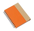 Notebook with lined writing pad and self-adhesive stickers,colour orange, nature
