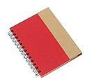 Notebook with lined writing pad and self-adhesive stickers,colour red, nature