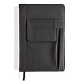 Notebook with phone pocket