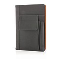 Notebook with phone pocket