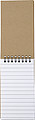 Notebook with sticky notes.Brown