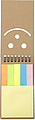 Notebook with sticky notes.Brown