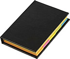 Notebook with sticky notes