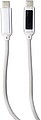 Nylon charging cable 100W Gerd, light grey