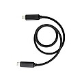 Nylon charging cable Janet, black