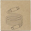 Nylon charging cable Janet, black