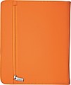 Nylon writing case with zipper, orange