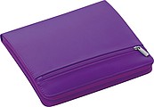 Nylon writing case with zipper, purple