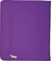 Nylon writing case with zipper, purple