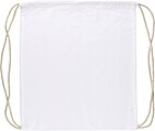 Oeko-Tex cotton (140 gsm) drawstring backpack Bridget, white