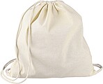 Oeko-Tex cotton (150 gsm) drawstring backpack Georgia, khaki