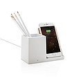 Ontario 5W wireless charger with pen holder, white
