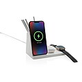 Ontario recycled plastic & bamboo 3-in-1 wireless charger