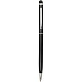 Ore aluminium ballpoint pen with stylus (blue ink), solid black