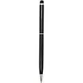 Ore aluminium ballpoint pen with stylus (blue ink), solid black