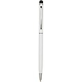 Ore aluminium ballpoint pen with stylus (blue ink), white