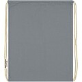 Oregon 140 g/m2 GRS recycled cotton drawstring bag, grey