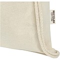 Oregon 140 g/m2 GRS recycled cotton drawstring bag, natural