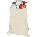Oregon 140 g/m2 GRS recycled cotton drawstring bag, natural