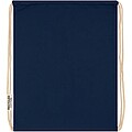 Oregon 140 g/m2 GRS recycled cotton drawstring bag, navy