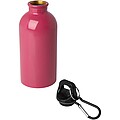Oregon 400 ml RCS certified single wall stainless steel water bottle with carabiner, magenta