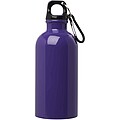 Oregon 400 ml RCS certified single wall stainless steel water bottle with carabiner, purple