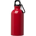 Oregon 400 ml RCS certified single wall stainless steel water bottle with carabiner, red