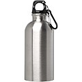 Oregon 400 ml RCS certified single wall stainless steel water bottle with carabiner, silver