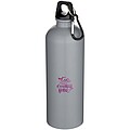 Oregon 750 ml matte RCS recycled single wall stainless steel water bottle with carabiner, grey